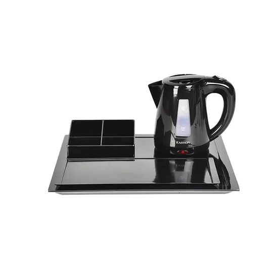 Hotel 0.8L Plastic Electric Water Kettle with Tea Tray Set