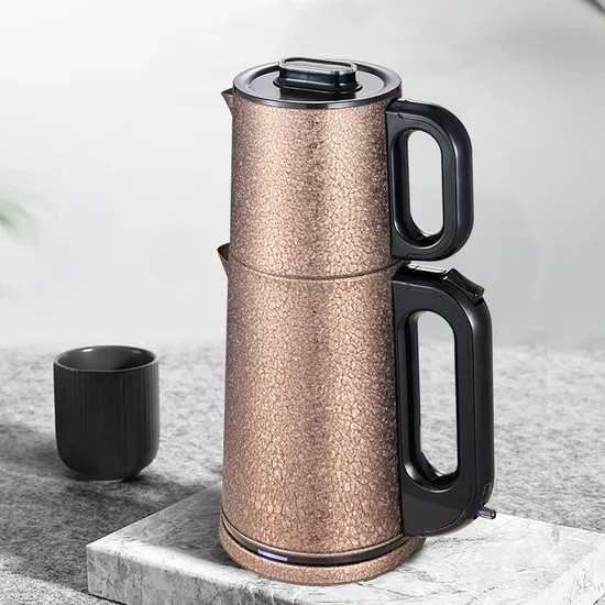 Stainless Steel Teapot Food Grade Turkish 2 in 1 Electric Tea Maker Machine Tea Leak Electric Kettle Hervidor De Aguaelectrico