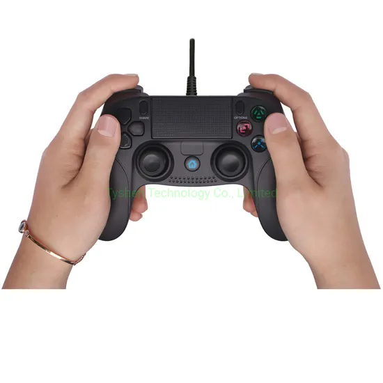 Game Controler Wired for PS4, with Light Bar&Double Vibraration