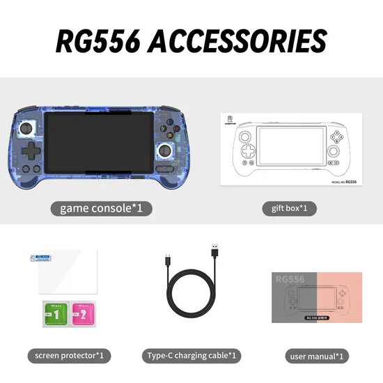 Rg556 Portable Handheld Console with Hall Joystick Controller 256g