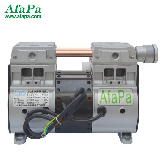 450W 100L/Min -98kpa Laboratory Dry Piston Vacuum Pump for Oxygen Machine