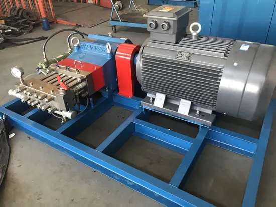 Pipeline Pressure Testing Water Jet Pressure Test Machine 40MPa to 70MPa Customized