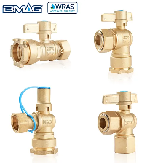Bmag Wras Forging Body Brass Water Meter Lock Ball Valve with Lockable Handle