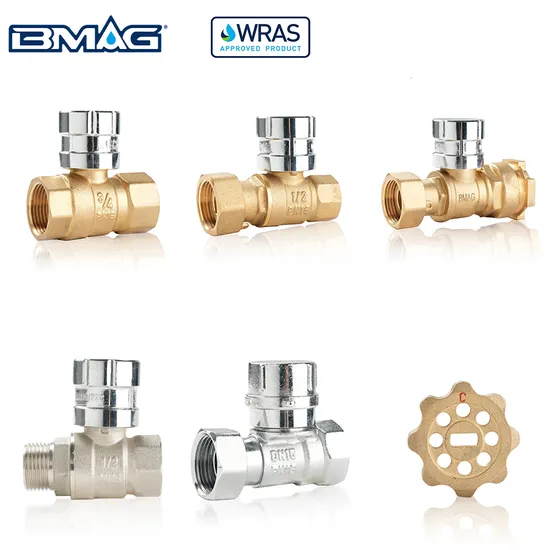 Wras Cw617n Water Meter Valve Magnetic Lockable Brass Ball Valve with Lock
