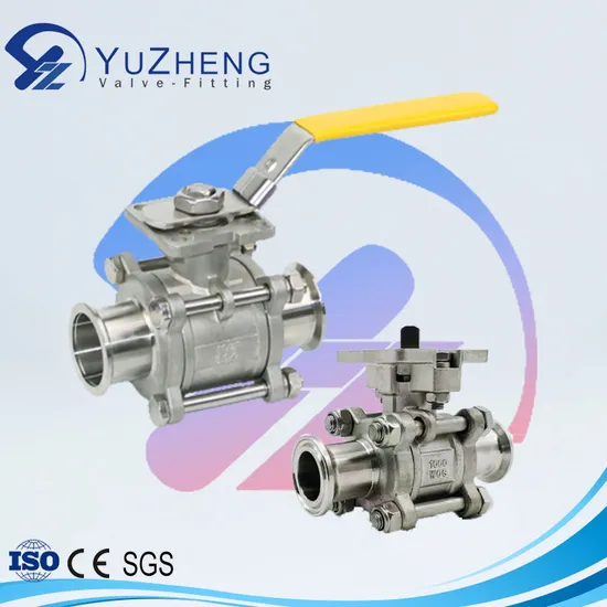 Hygienic PTFE Lined Clamp Sanitary Stainless Steel Floating Ball Valves