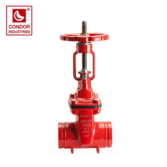 Fire Fighting UL/FM Approved Ductile Iron Valves Manufacturer 2"-12" Groove Gate Valve