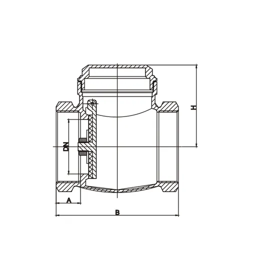 Brass Swing Check Valve - 3800 (Light type, standard bore, PN16) - Ayron Brand