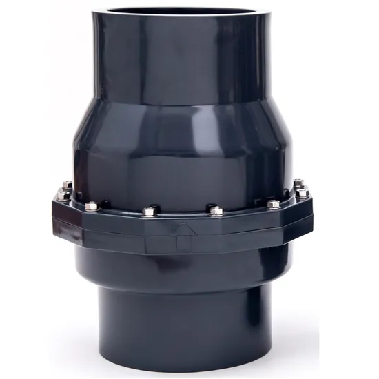 High Quality 3/4" Gray Socket End Industrial PVC Swing Check Valves ANSI UPVC 3/4 Inch Water Pipe Check Valves Plastic Non Return (NRV) Swing Check Valves