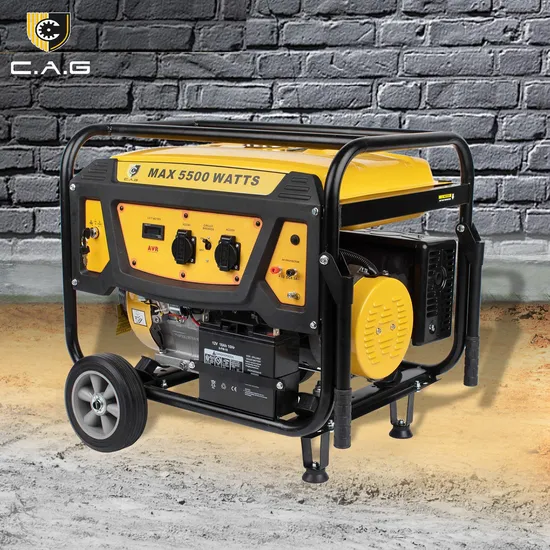 5.5kw/5.5kVA/6500 50Hz/60Hz 110V/220V/380V Portable Gasoline/Petrol Generator