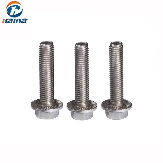 DIN6921 Stainless Steel Serrated Hex Flange Bolt