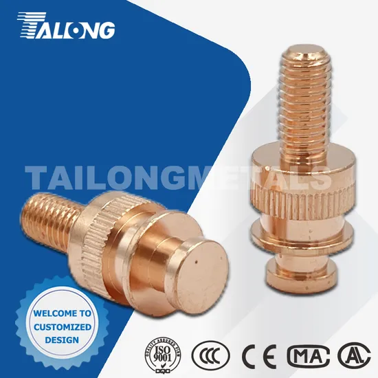 Precision CNC Machining Parts Brass Copper Fixed Contact Stainless Fasteners Threaded Rod