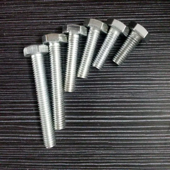 Electronic Galvanized Hexagonal Bolt Hardware Fastener (DIN933) for Building Constrction M12
