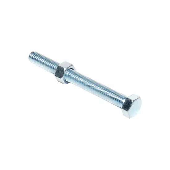 Metric Zinc Plated Carbon Steel Fully Threaded Hex Head Bolts for Construction DIN933