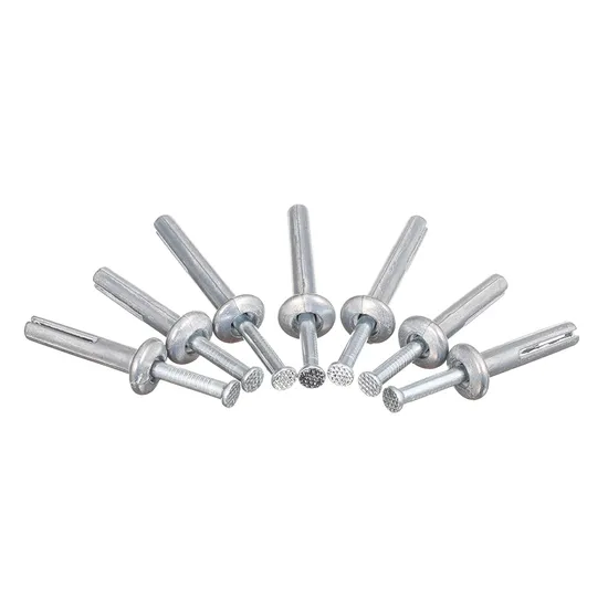 DIN Standard Cadmium Plated Zinc-Aluminum Coated M6 30mm 40mm 50mm 65mm Zinc Alloy Hammer Drive Anchor Striking Zamak Anchor