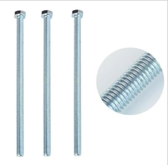 High Quality OEM DIN 931 DIN 933 DIN933 Long Hexagon Hex Head Bolt 4.8 10.9 12.9 Bolts Custom Long Bolt
