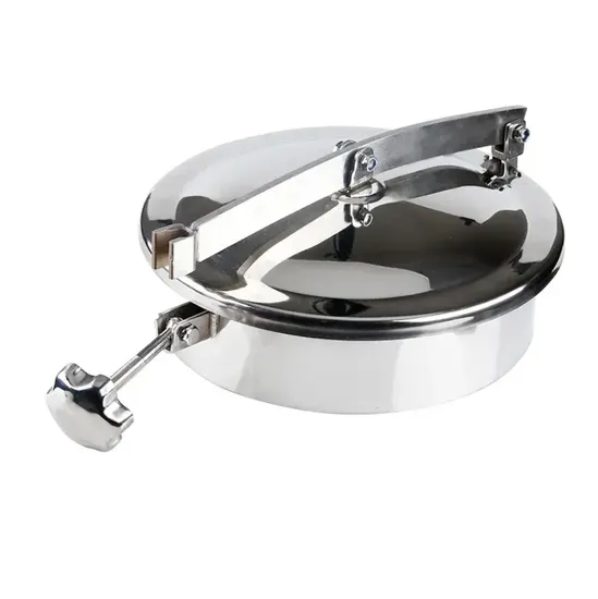 Sanitary Stainless Steel Food Grad 304 304L 316L Tank Circular Non-Pressure Manhole Cover