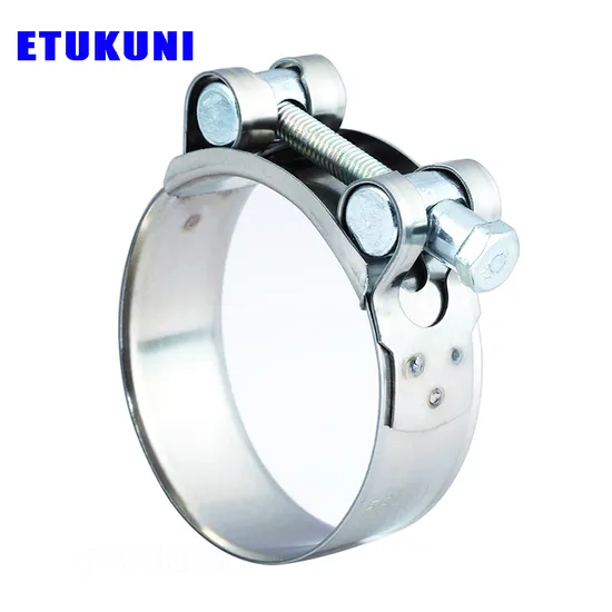 Manufacturer of 17-19mm Customized Stainless Steel Heavy Duty Hose Clamps Robust Duct Pipe Clip with Single Bolts Solid Trunnion