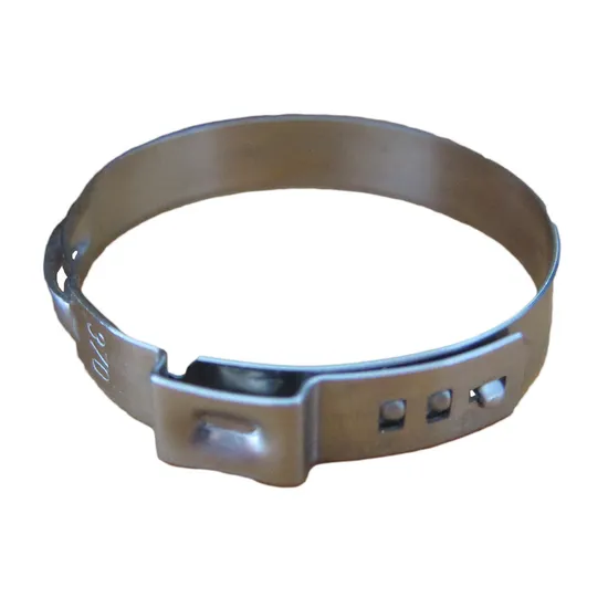 Hydraulic Pipe Joint Stainless Steel Single Ear Stepless Hose Clamp