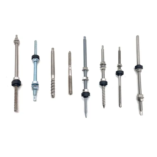 Stainless Steel Stock Solar Roof Mounting Double End Hanger Bolt with Flange Nut