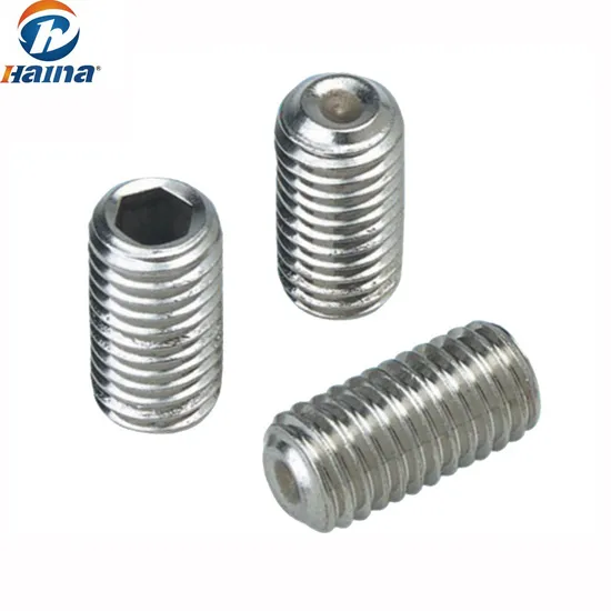 Stainless Steel Socket Set Screw with Cup Point (A2 DIN916)