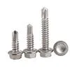 SS304 Stainless Steel Hex Flange Self Tapping Screw Tapping Screws