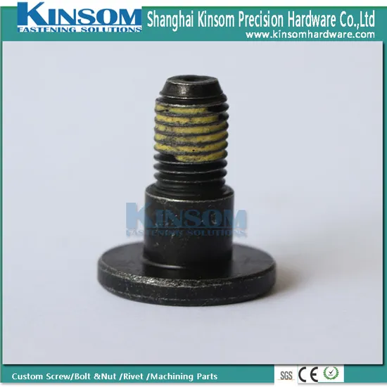 Special High Strength 12.9 Grade Round Six Lobe Head Step Screw with Yellow Nylon Coating Fastener