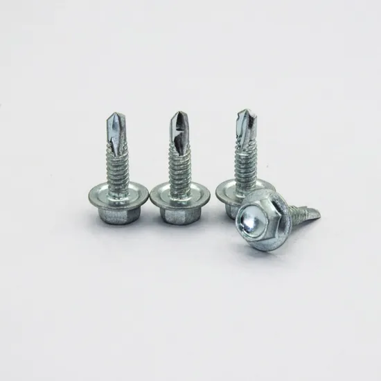 Galvanized 4.8 Carbon Steel Hexagon Head Flange Self Drilling Screws