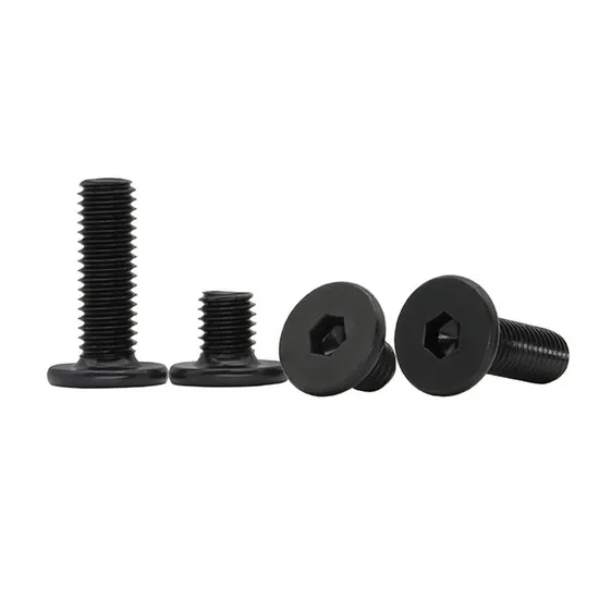 M2 M3 M4 M5 M6 M8 Thread Locking Steel Black Oxide Thin Head Hex Drive Low Profile Screw