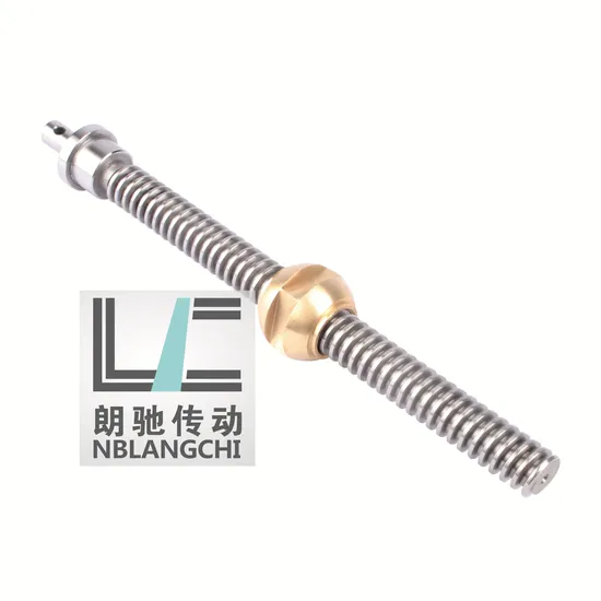 Set Customized Trapezoidal Thread Shaft Lead Screw with Bronze Ball Screw Nut