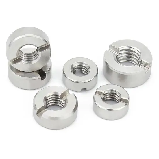 SUS304 SUS316 Stainless Steel Round Slotted Castle Nut DIN546