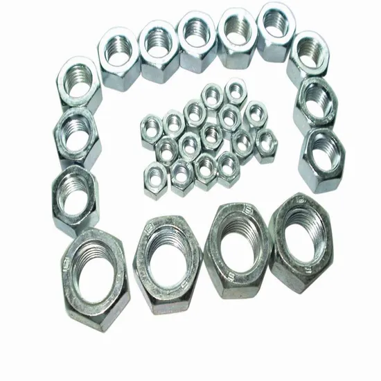 Carbon Steel DIN934 Black / White Blue Zinc Plated Hexagon Hex Nuts Hardware Fastener From Manufactory