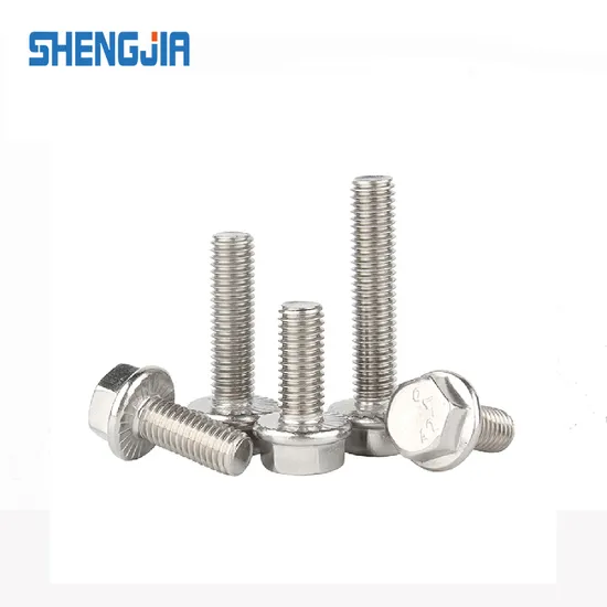 Stainless Steel Bolt Customized Stainless Steel Phillips Hex Head Flange Shoulder Bolt with Washer DIN 6921