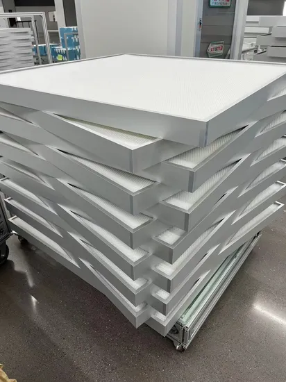 Wholesale Bulk Aluminium Panel 99.995% H13 H14 Fiberglass Mini Pleat HEPA Filter