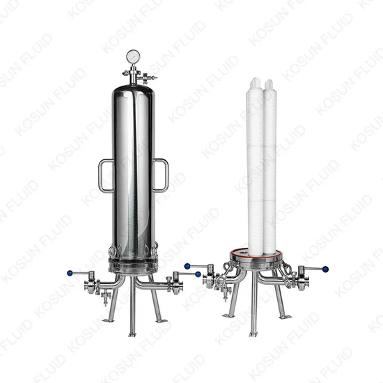Stainless Steel 304 316 Tri Clamp Ss Inline High Flow Multi Cartridge Bag Lenticular Basket Steam Air Gas Filter Housing