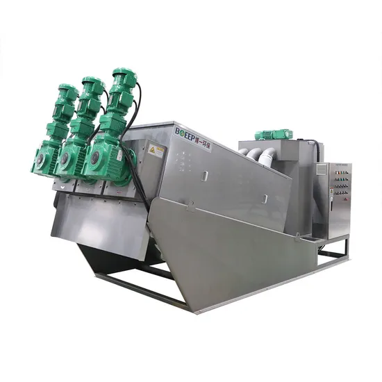 Water Treatment Machinery Food Beverage Factory Screw Press Sludge Dewatering Equipment Outlet Moisture Content 75%-85%