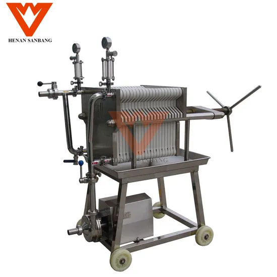 2-3t/D Wine Fine Filter Stainless Steel Plate and Frame Filter Press