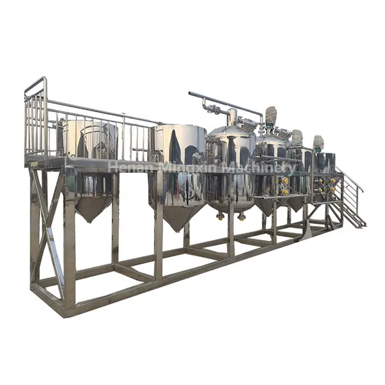 10tpd Palm Kernel Oil Refinery Machine Plant Crude Palm Oil Refining Machine