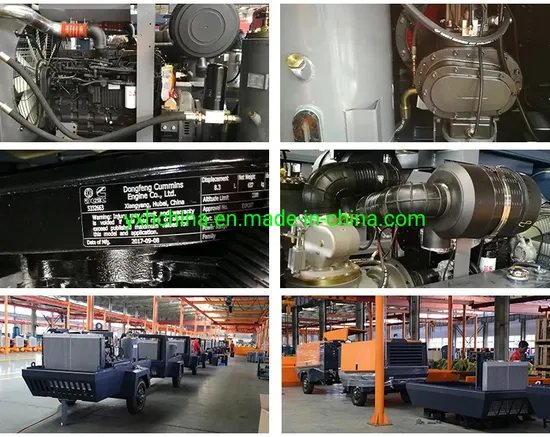 Factory Sale 110kw 150HP Portable Screw Air Compressor Diesel Compressor