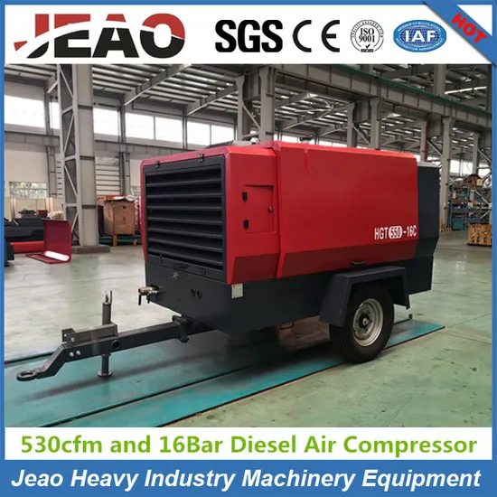 16bar Diesel Engine Driven Portable Mining Quarry Diesel Compressor