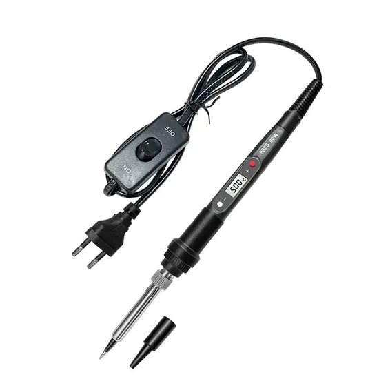 180-500 Degrees High Temperature Adjustable Solder Tool LED Digital Display Electric Soldering Iron with Power Switch