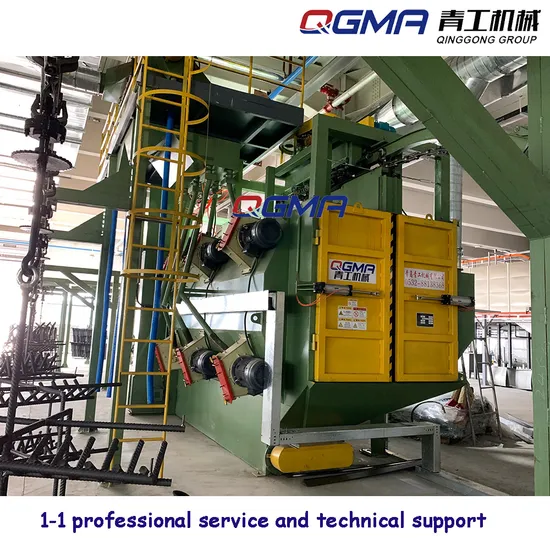 Accessories Continuous Hooks Catenary Overhead Rail/Conveyor Shot Blasting Machine