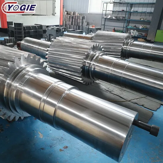 Custom Large Gear Shaft Drive Forged Steel CNC Machining Forging Steel Shaft Durable Professional OEM Forged Big Pinion Shaft