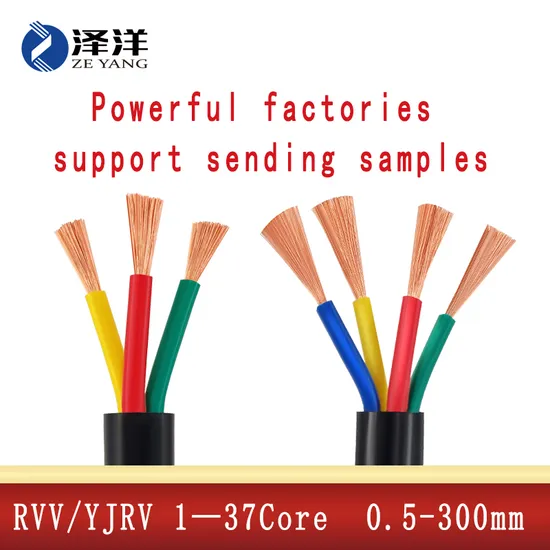 Rvv/Vvr/Yjrv Fine Wire Flexible Power Cord 1.5 2.5 4 6 10 16 25 35mm Copper Wire