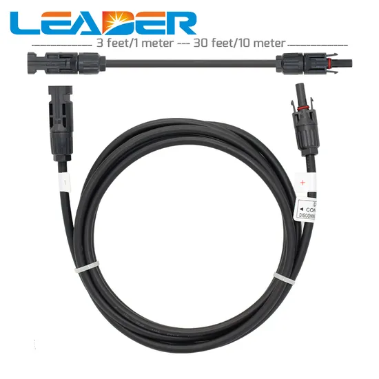 Solar Connector with 1-10 Meters 4mm2/6mm2 (12/10AWG) PV Extension Cable for Solar Panel