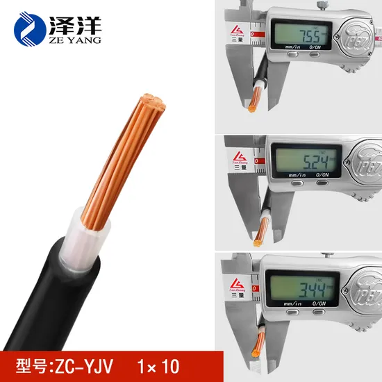 Zc-Yjv 1*10 Outdoor Engineering Power Cable Single Core 10mm Copper Cable