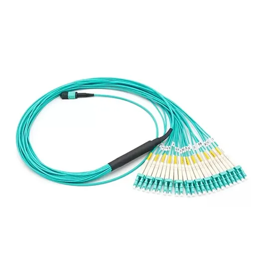 LSZH MPO Trunk Cable Om4 12f MPO-LC-MTP Fiber Optic Patch Cord