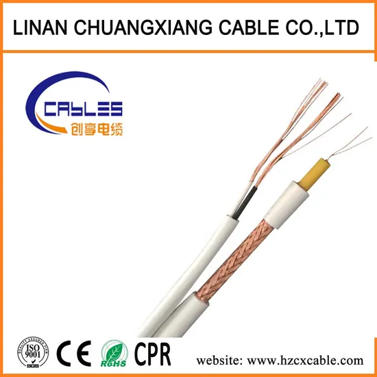 Statellite Cable RG6 Bulk Cable Wire RG6 Coaxial Cable CATV CCTV Cable TV Cable Rg58 /Rg 59 /Rg59 with Power White RG6 Rg-6 2c Coaxial Cable Reel