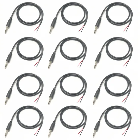 3.5mm Male Plug to Bare Wire Open End Ts 2 Pole Mono 1/8′ 3.5mm Plug Jack Connector Audio Cable Repair