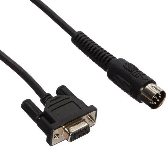 RS232 dB9 9 Pin Female to 8 Pin Mini DIN Male Adapter PLC Programming Cable