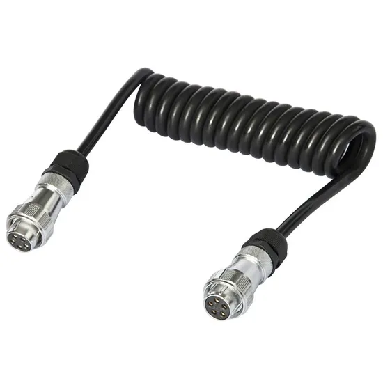 5 Core Spiral Coiled Cables for Trailer, Truck with Plugs